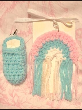 Purse Keychain Charm & Chapstick Holder Set